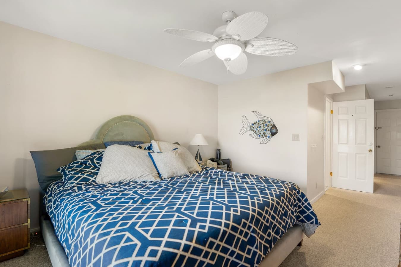 "Drift off to dreamland in this beautifully appointed bedroom, designed for relaxation and a great night's rest."