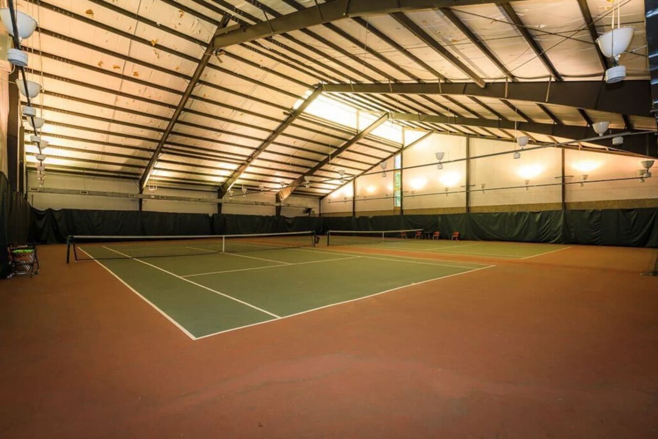Play a match or practice your skills at the spacious indoor tennis facility.