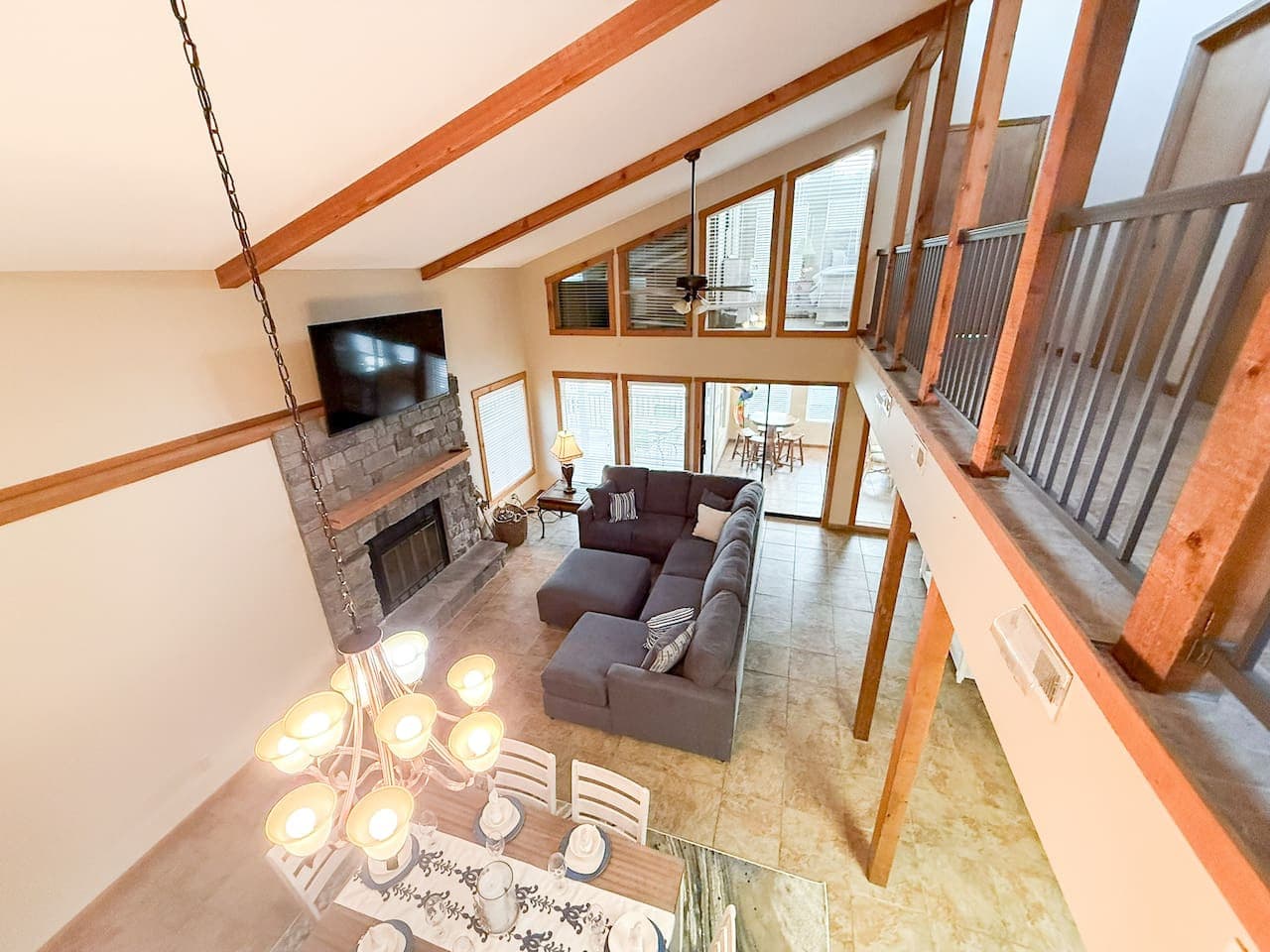 Tropical textures, neutral tones, and space to make memories.