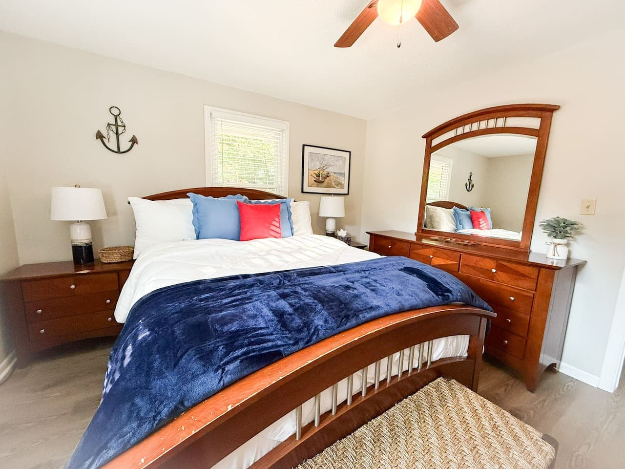 Sink into comfort after a full day of lake adventures.