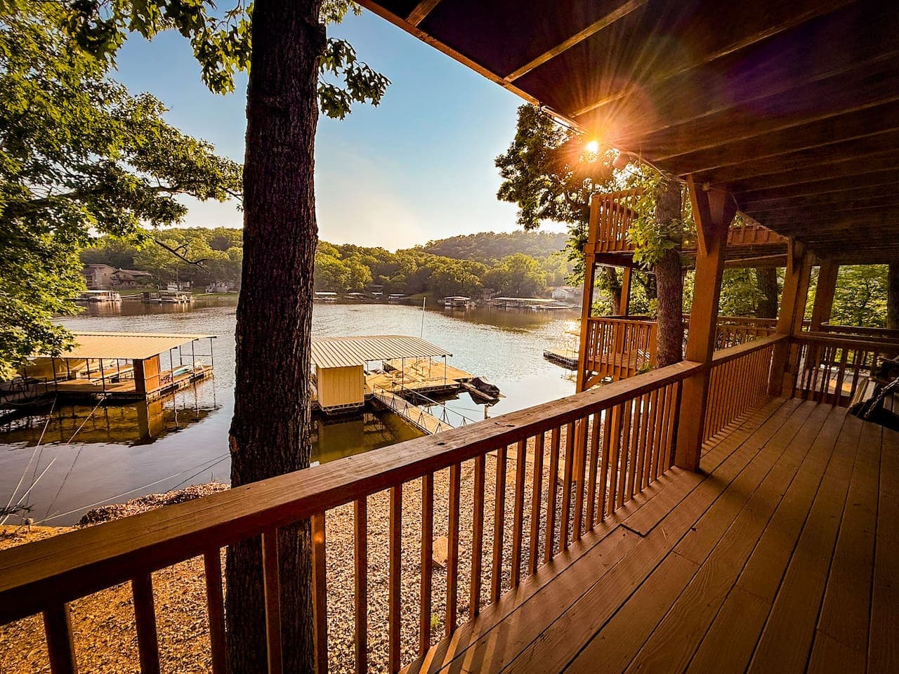 Golden hour hits different from your private deck