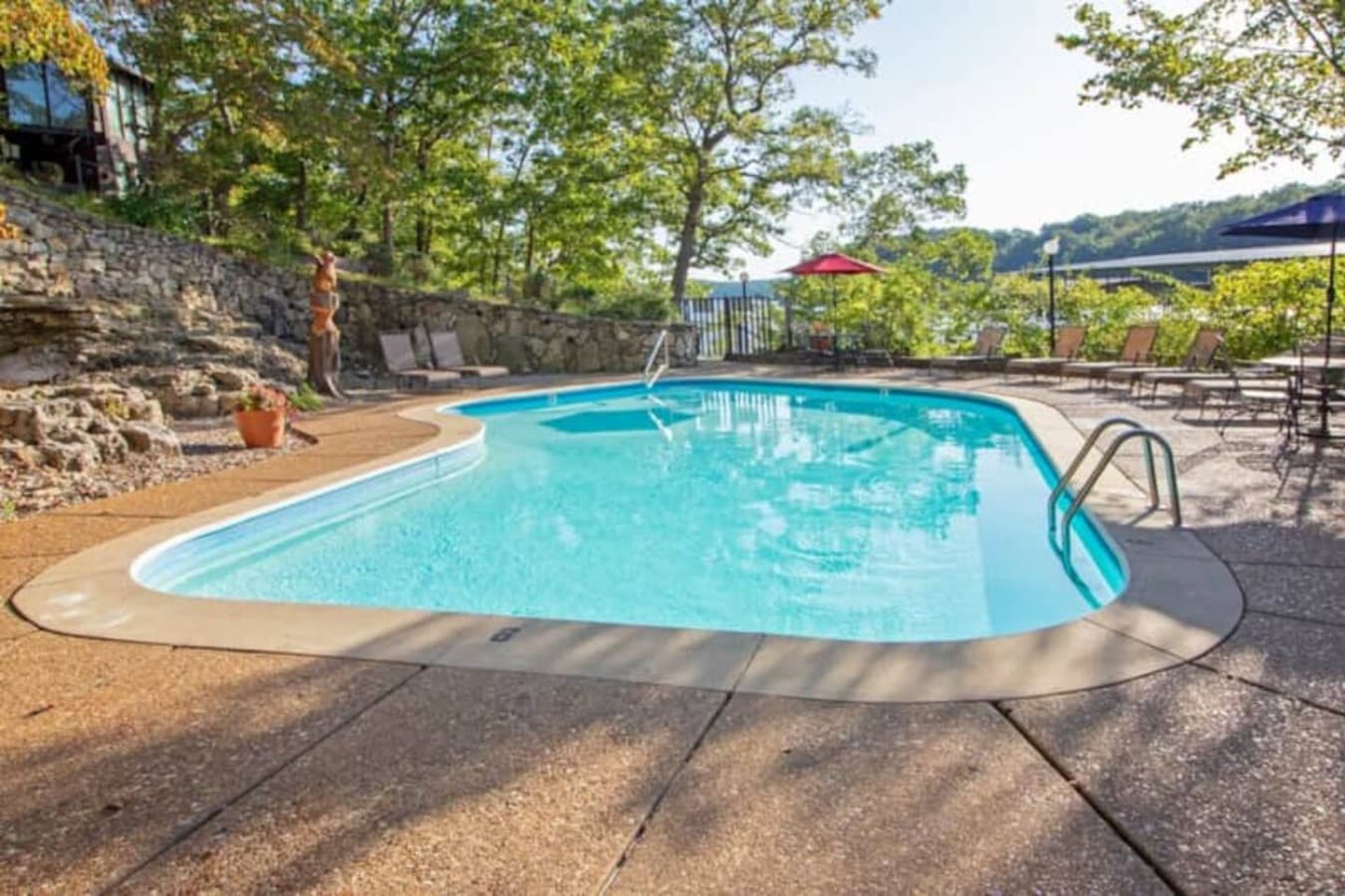 Take a refreshing dip in one of the inviting pools at Treetop Village, perfect for cooling off on a warm day while enjoying views of the surroundings.