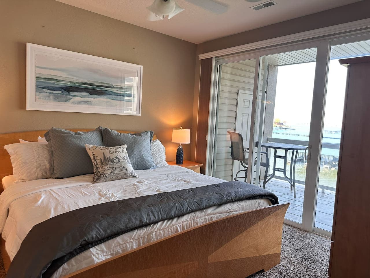 Designed for a perfect night's sleep. Enjoy the plush luxury linens and ample space in this beautifully appointed bedroom, one of the comfortable retreats at Lookout on Lands End
