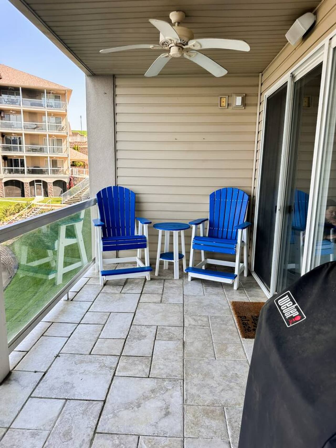 This vibrant and lively splash pad area is perfect for family fun, featuring interactive water toys and colorful buckets for hours of entertainment. Surrounding the splash pad, ample lounge chairs provide a comfortable spot for adults to relax and su