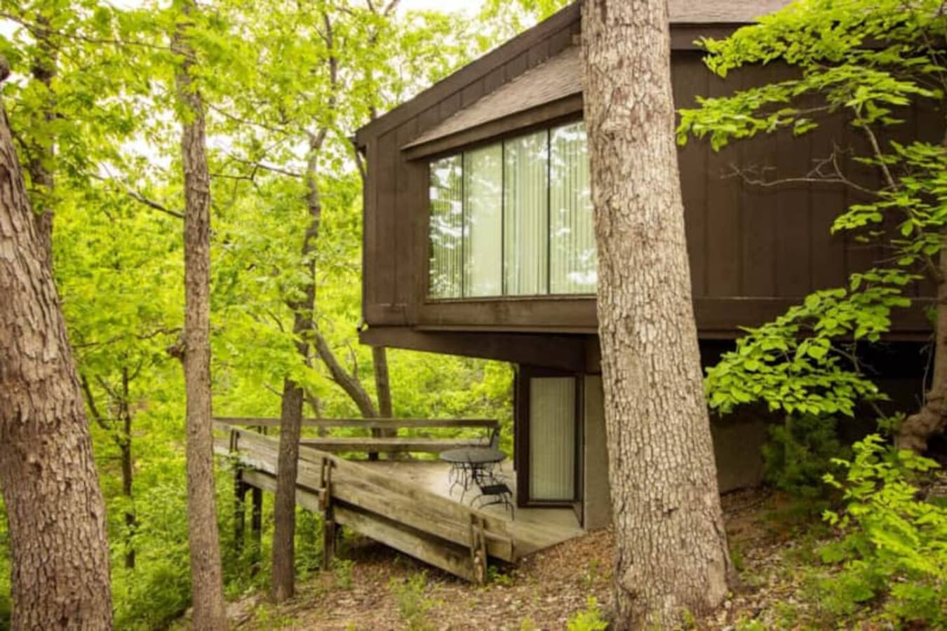 Step into your treehouse-style getaway—Unit 55 combines rustic charm with lakeside convenience.