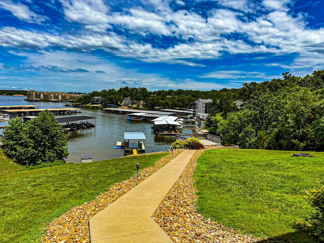 Follow the path to your personal dock—sunsets hit different here.