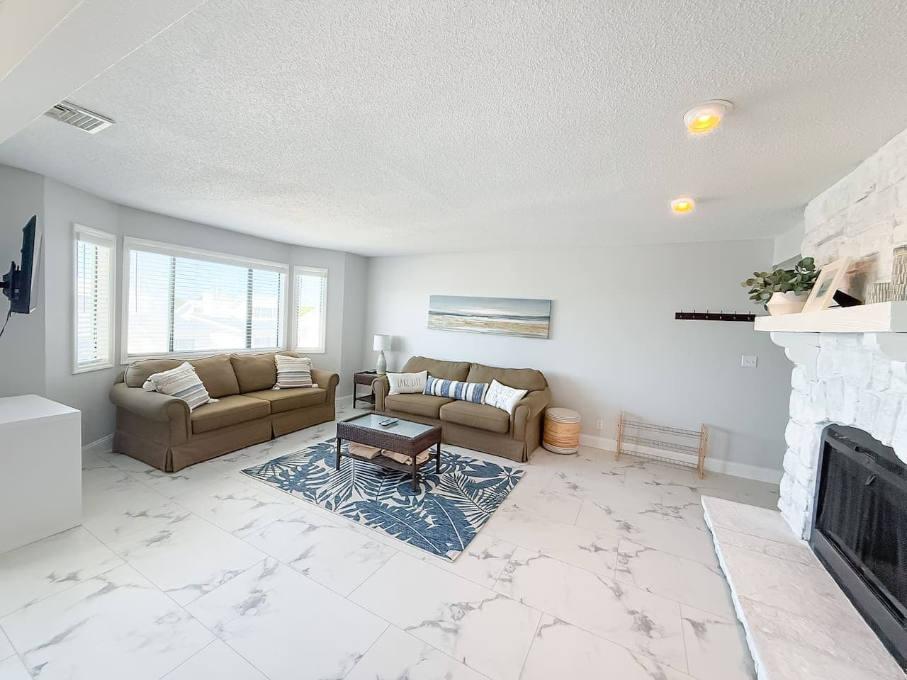Smart TV + soft sofa = instant unwind.