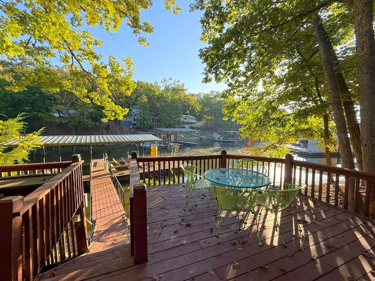 Lower level martini deck perfect for morning coffee or watching the sunset at the end of a long day.