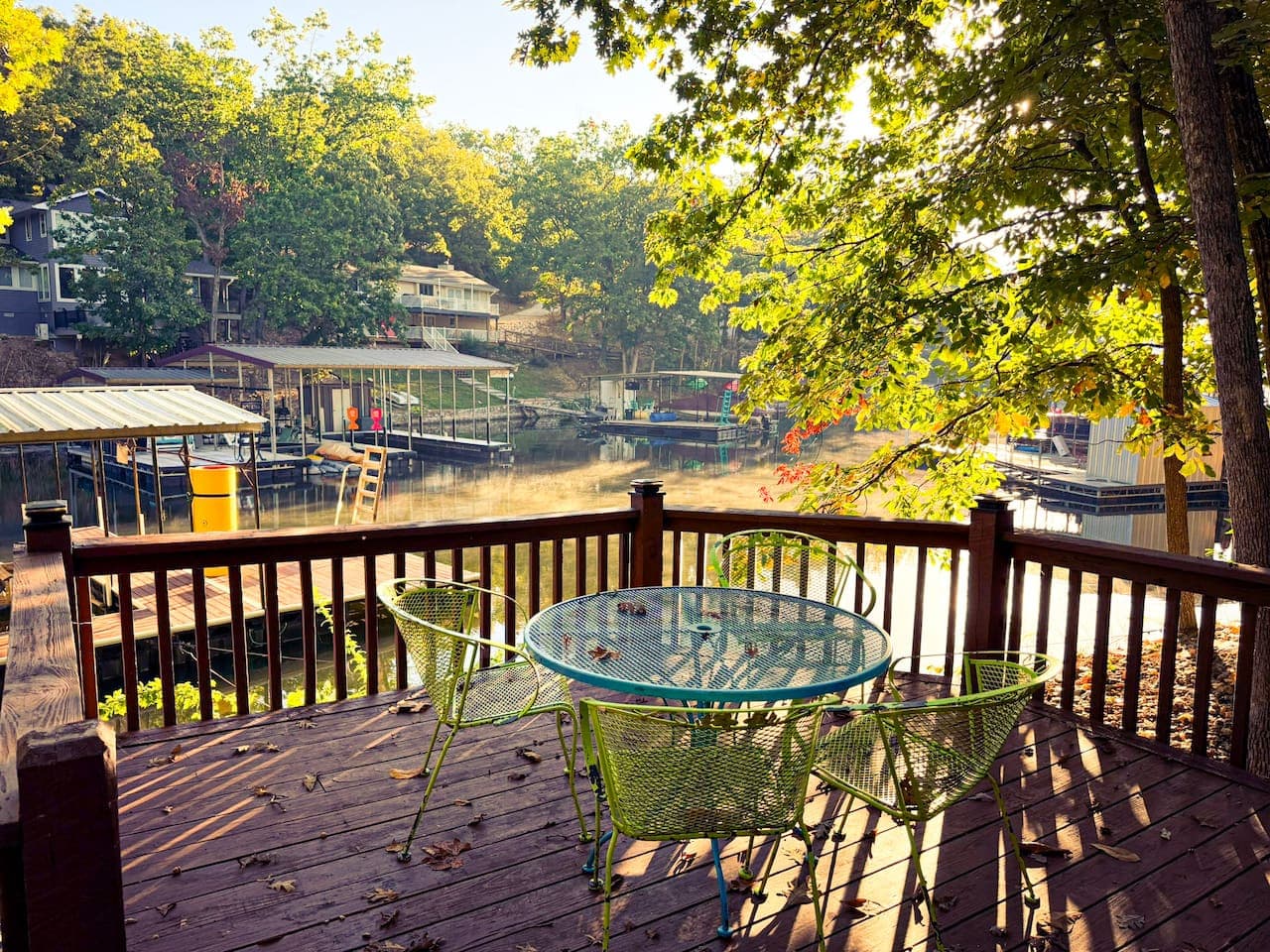 Lakefront martini deck