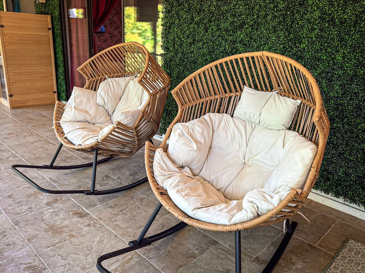 Patio seating.