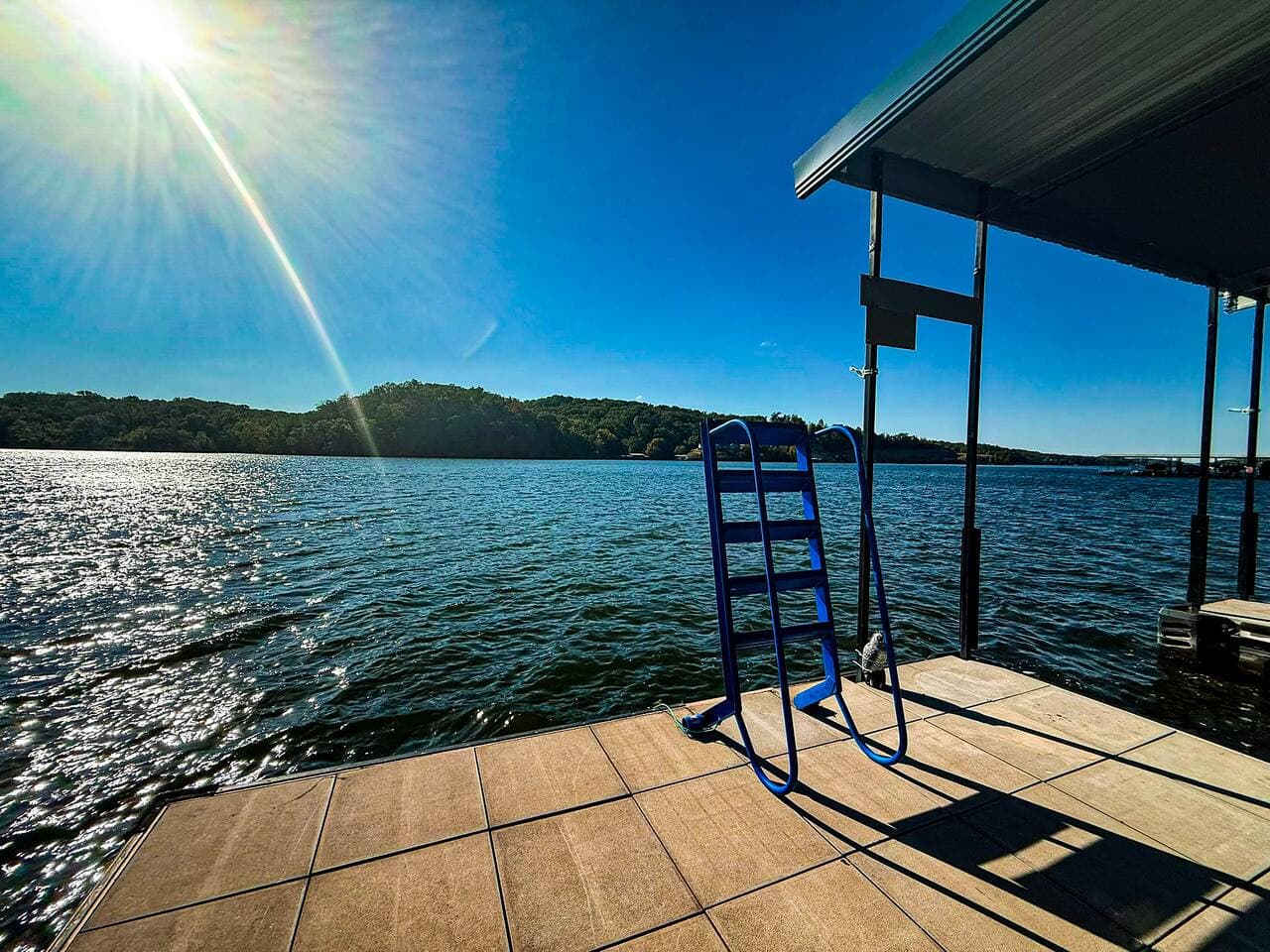 Swim or sunbathe right off the dock