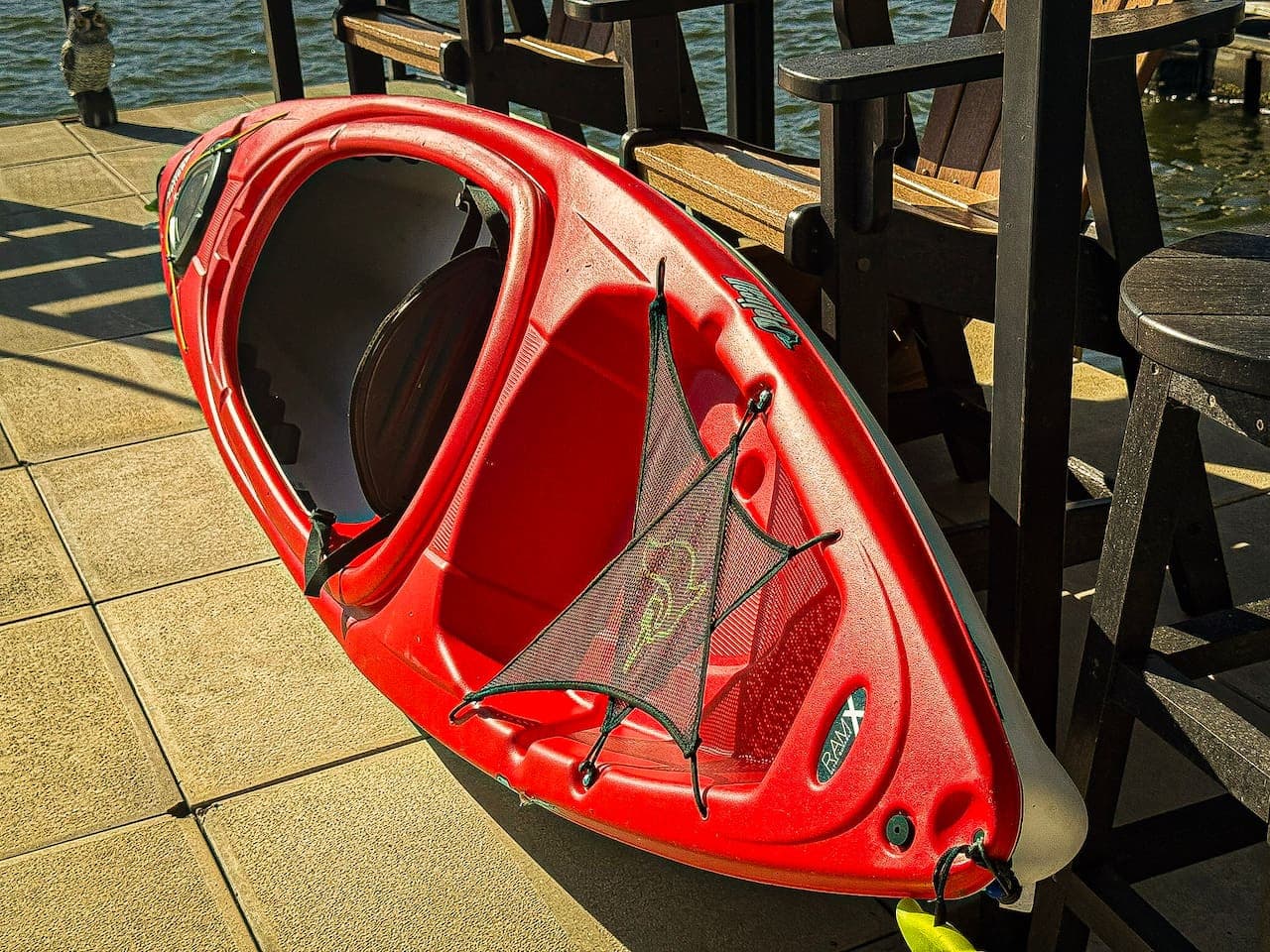 Kayak provided for lake adventures