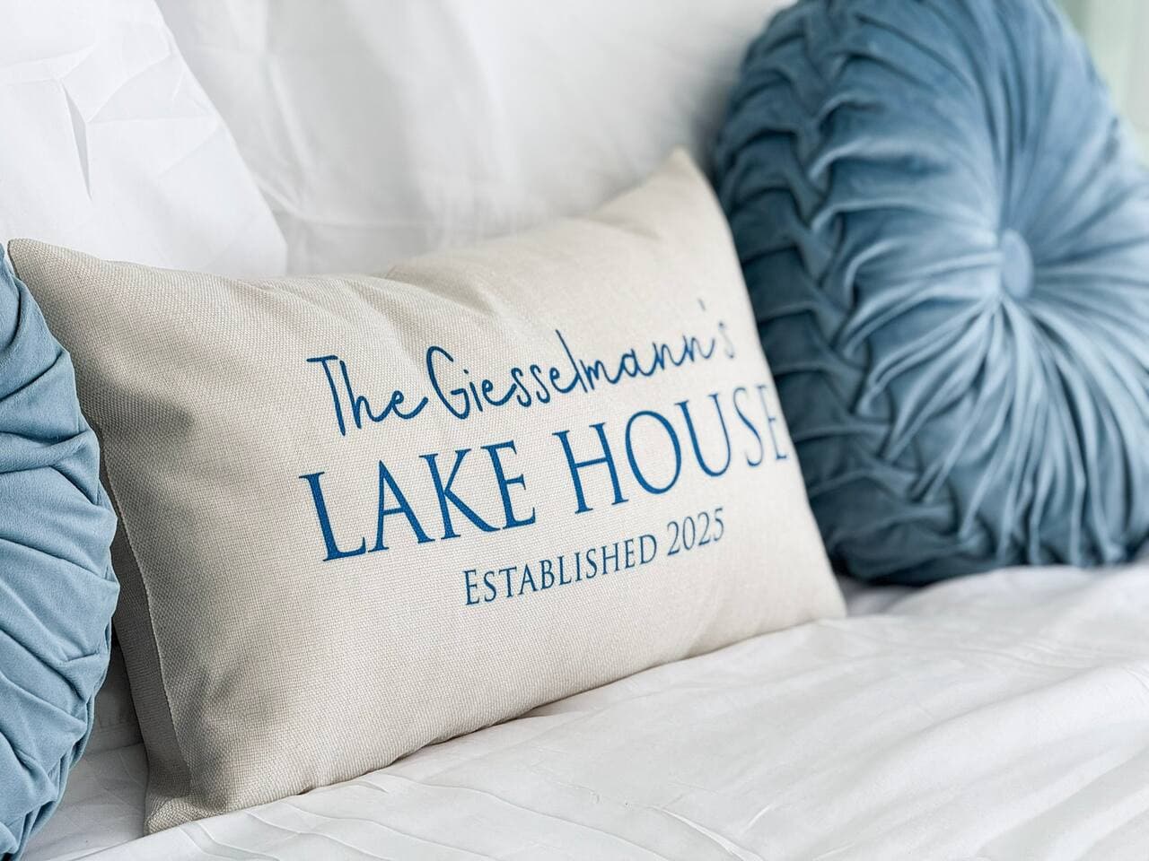 Personalized lake house touches throughout.