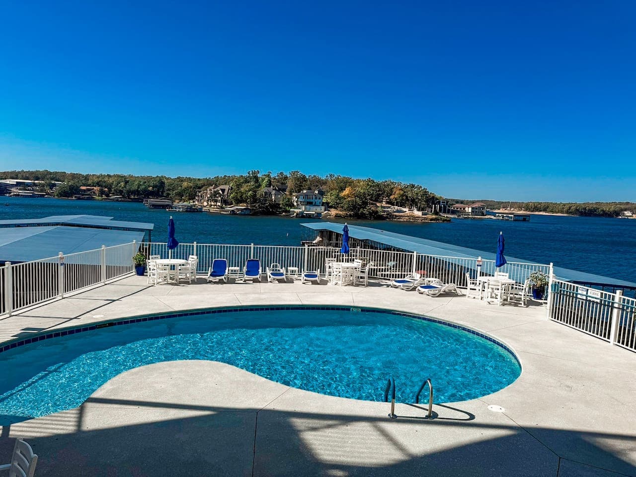 Soak up the sun at this lakeview resort-style pool, offering panoramic water views and plenty of loungers to unwind.