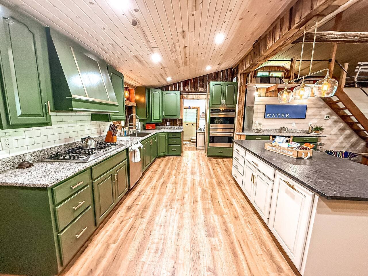 Warm and welcoming, this kitchen brings lodge charm to your home-cooked moments.