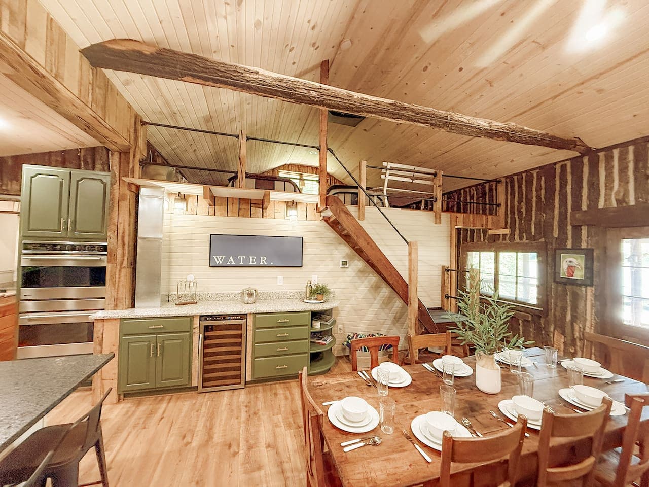 Your home base for meals, maps, and making plans by the lake.