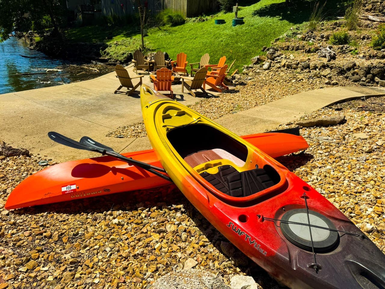 Paddle out and explore Lost Cove—kayaks are ready and waiting!