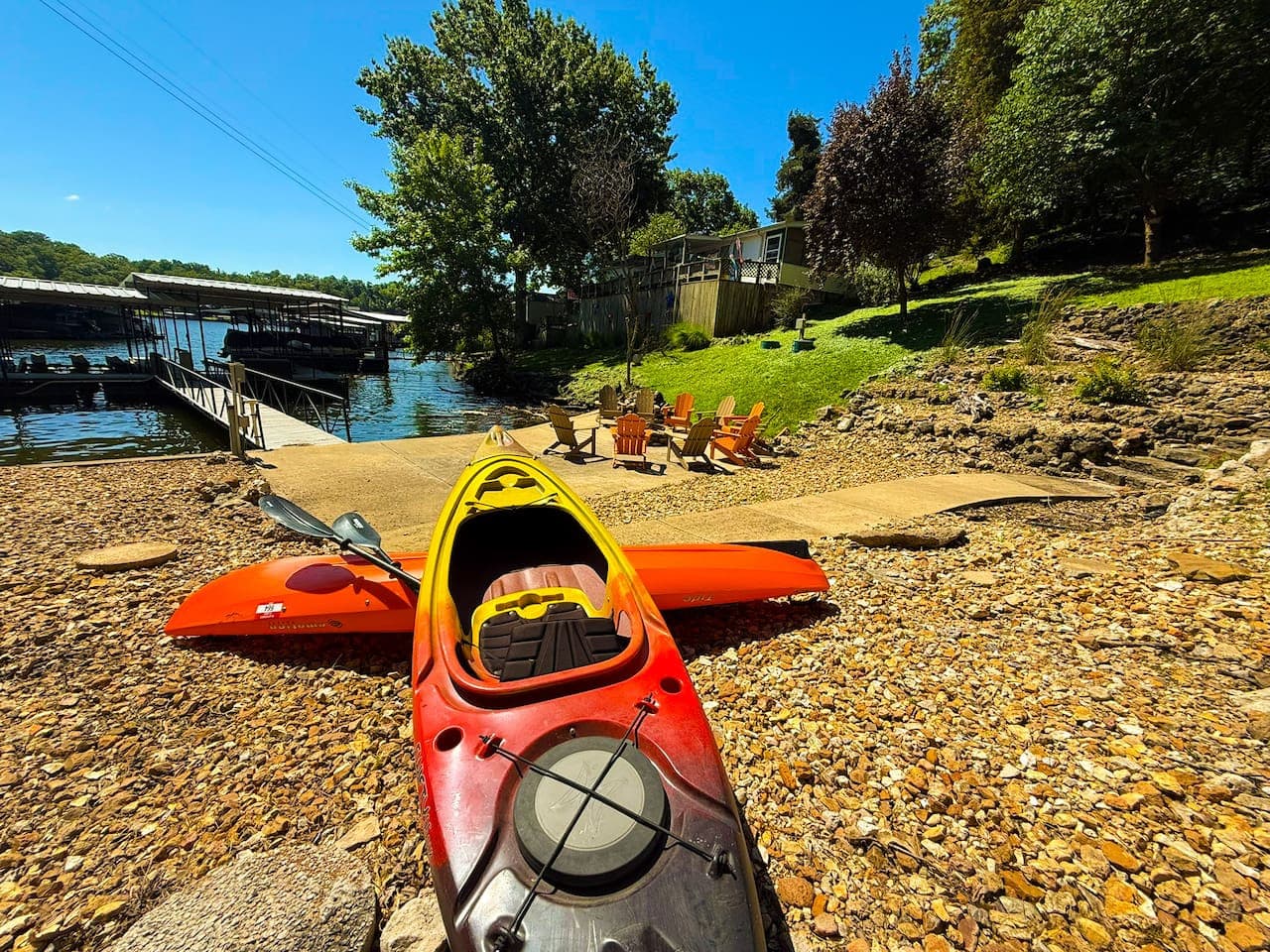 Glide across calm waters—kayaking at Lost Cove is the perfect way to unwind.