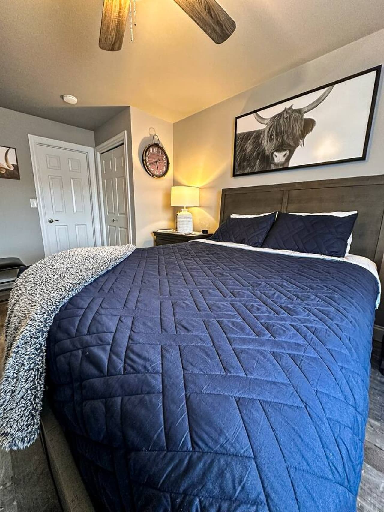 Plush bedding and thoughtful decor create a warm and inviting ambiance.