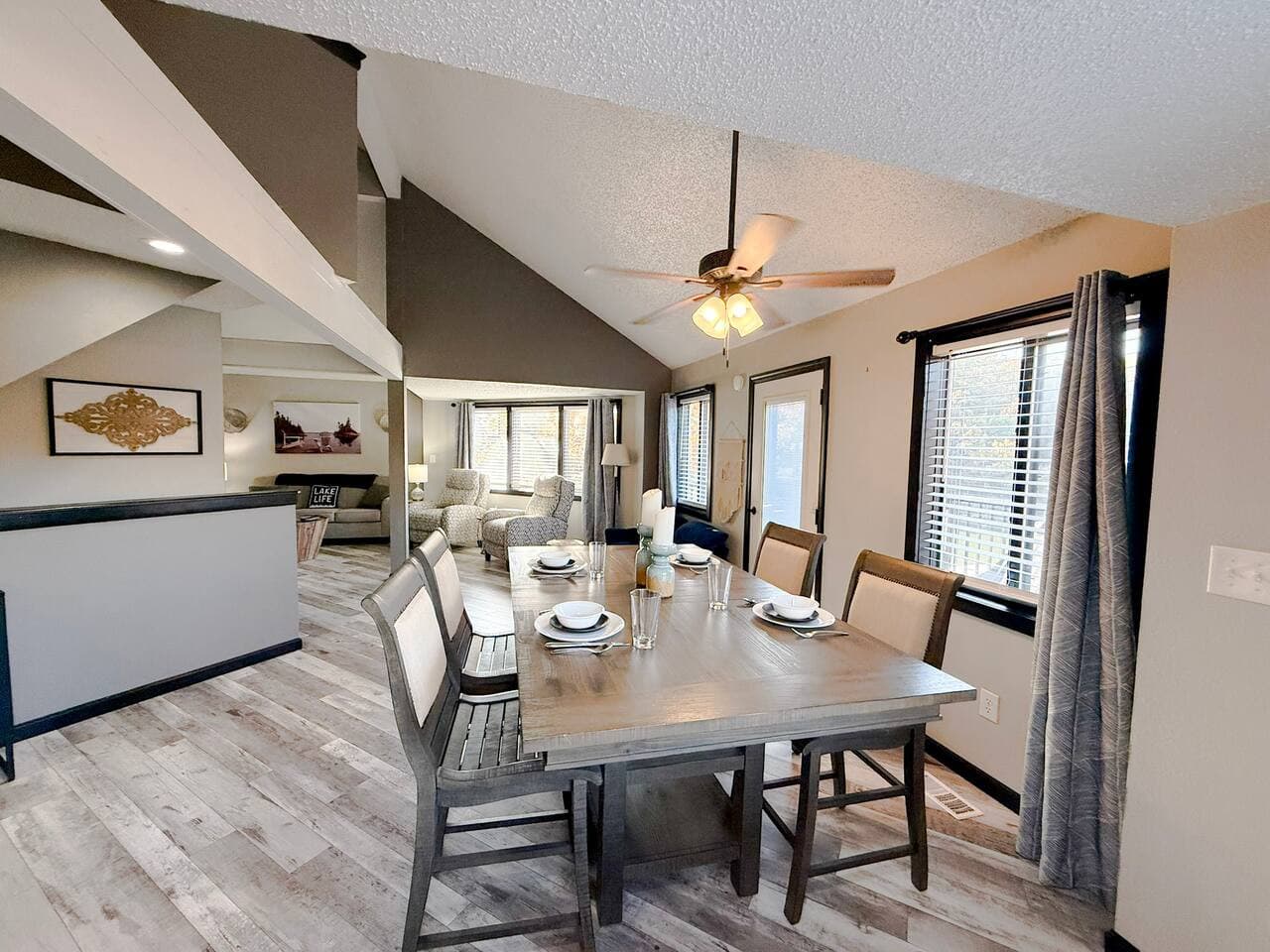 Bright dining space perfect for shared meals and gatherings.