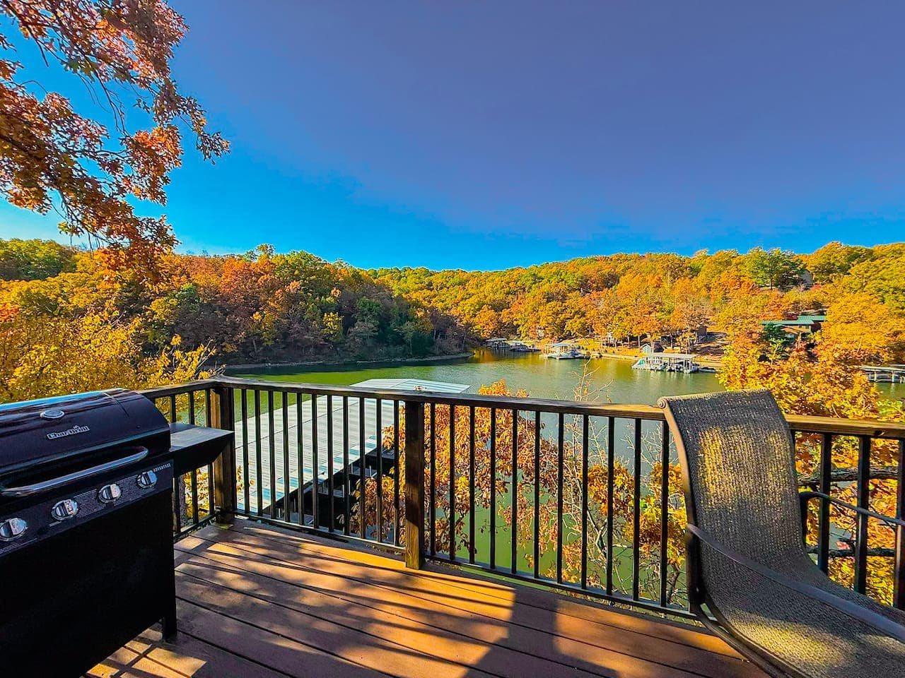 Peaceful outdoor space with lakefront scenery.
