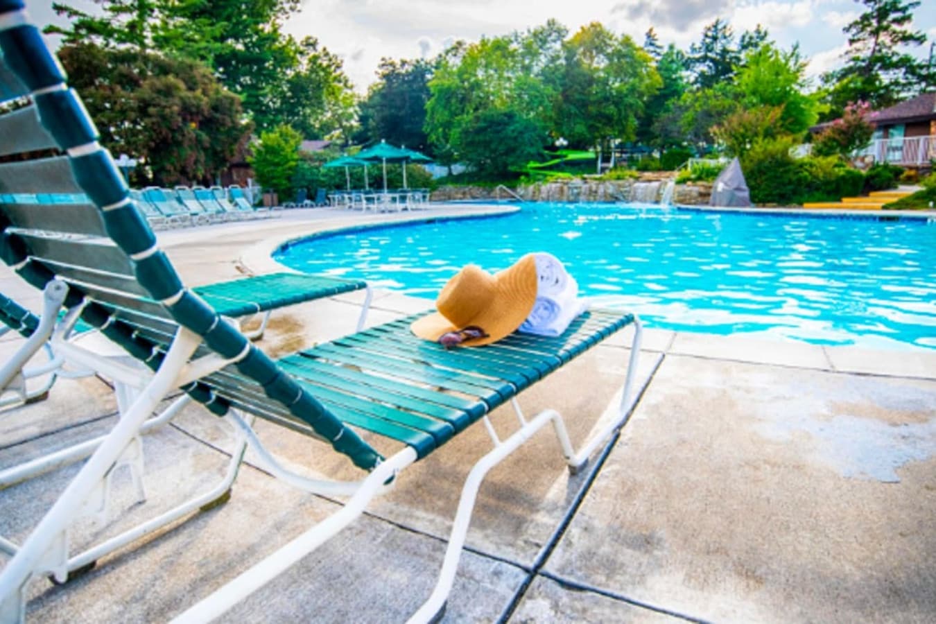 Unwind by a beautiful resort-style pool with comfortable loungers and peaceful nature views. Ideal for travelers who love sunbathing, swimming, and soaking up the summer vibe.