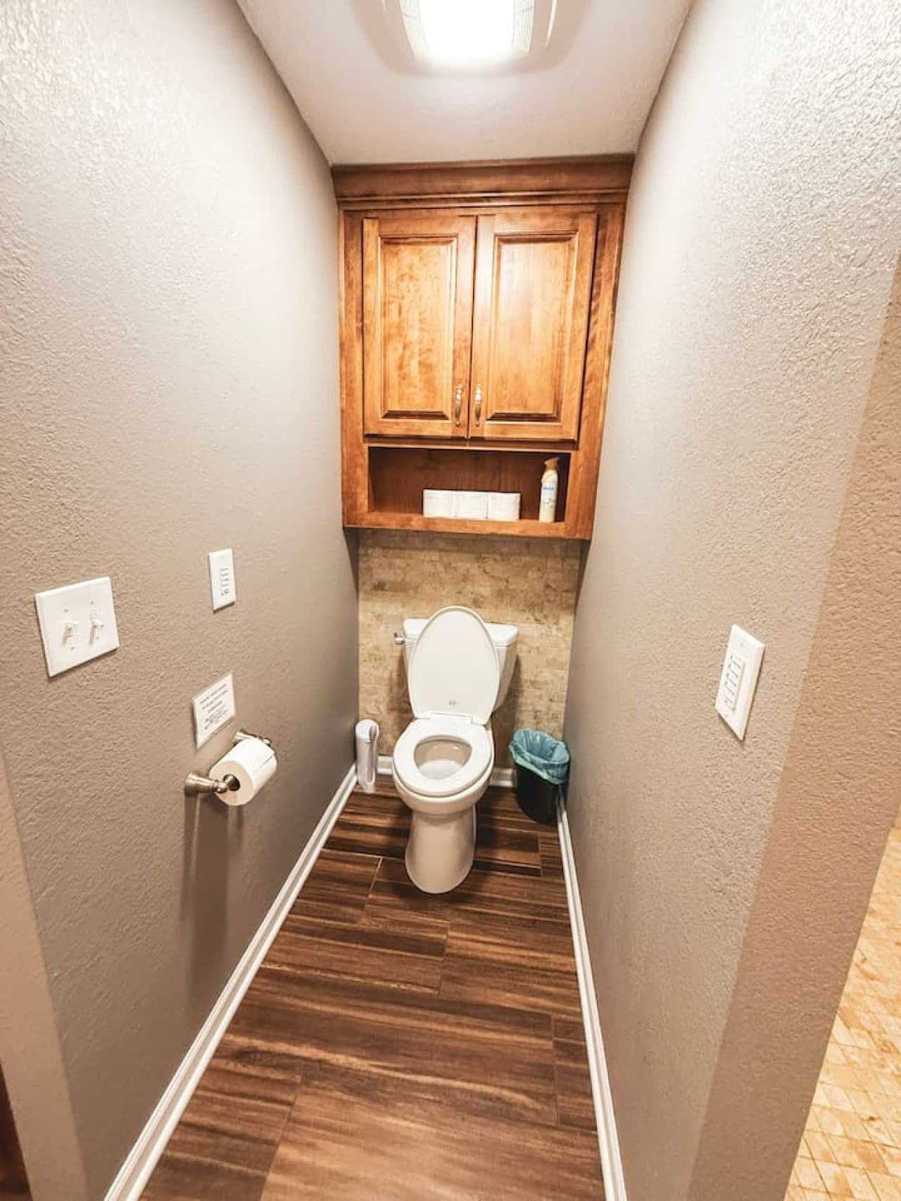 Convenient and clean private toilet room.