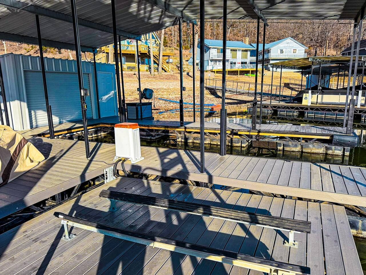 Enjoy direct access to the lake with a private dock and spacious slip, perfect for boating, fishing, and lake adventures.