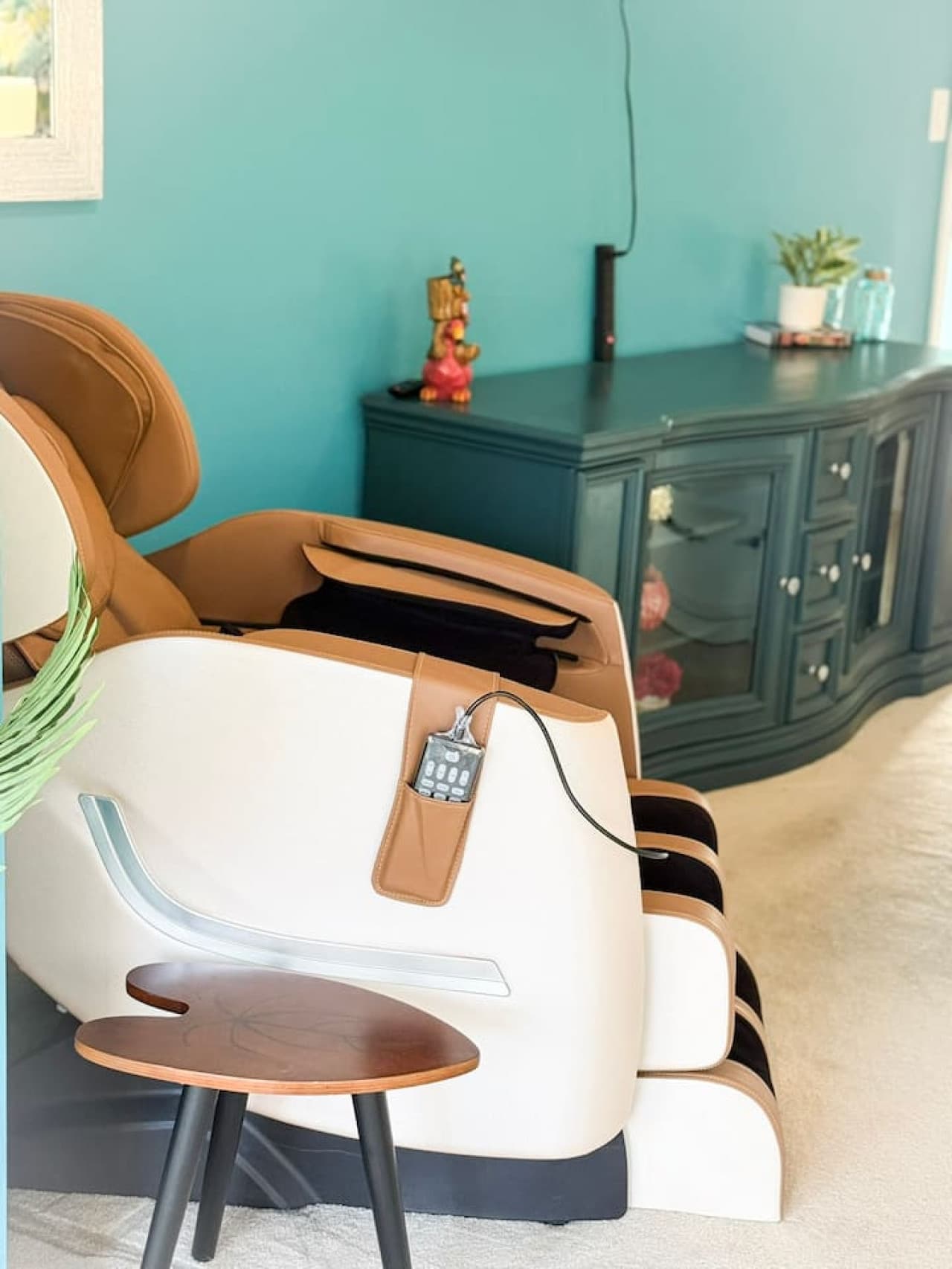 Relax in our massage chair.