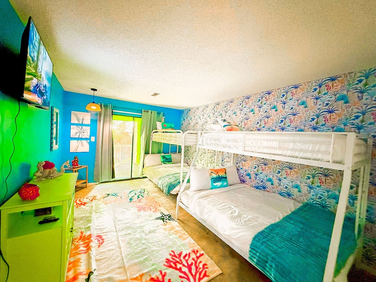Fun bunk room perfect for kids or extra guests.
