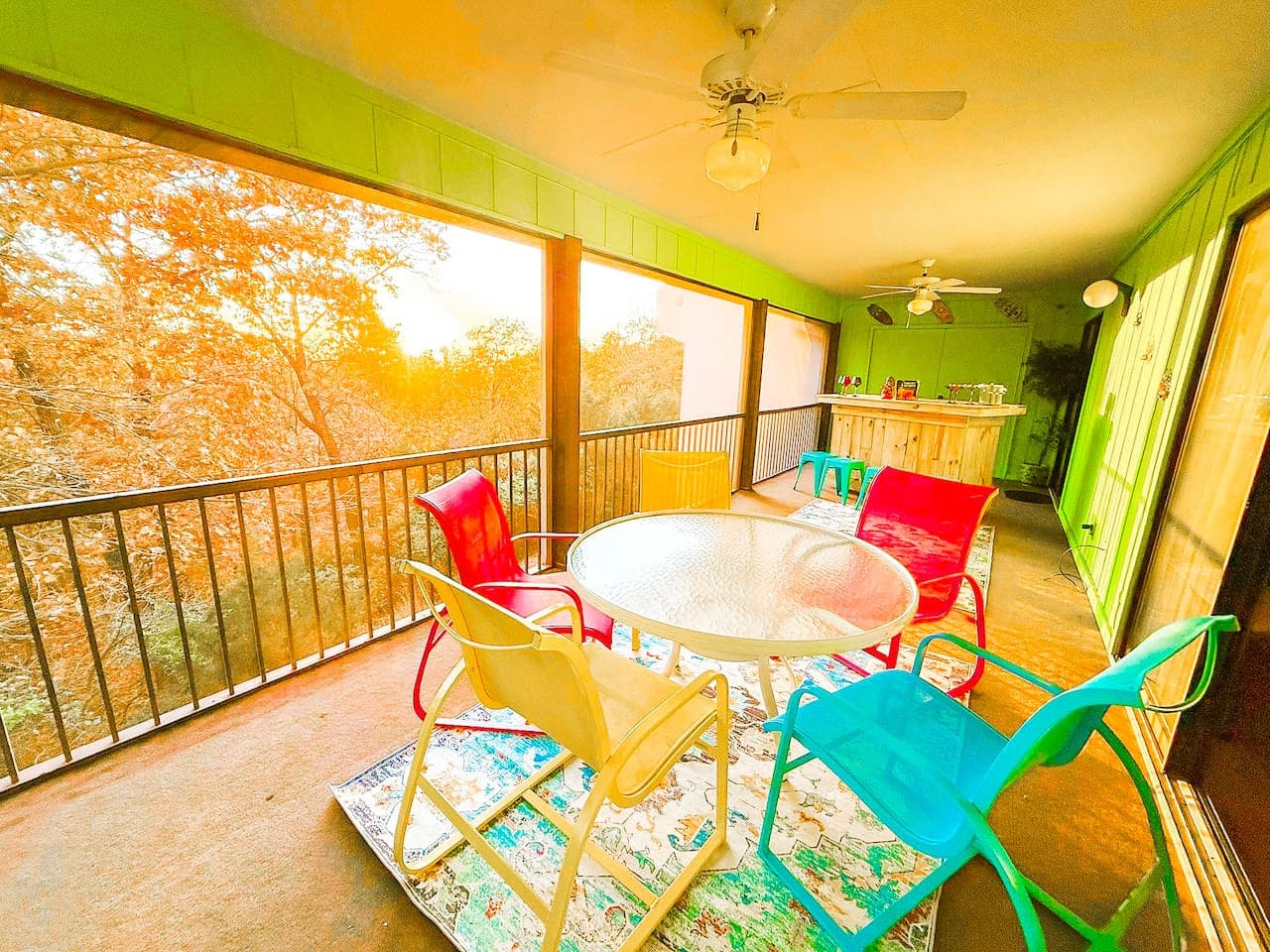 Savor beautiful sunsets and relaxing evenings on the spacious patio.