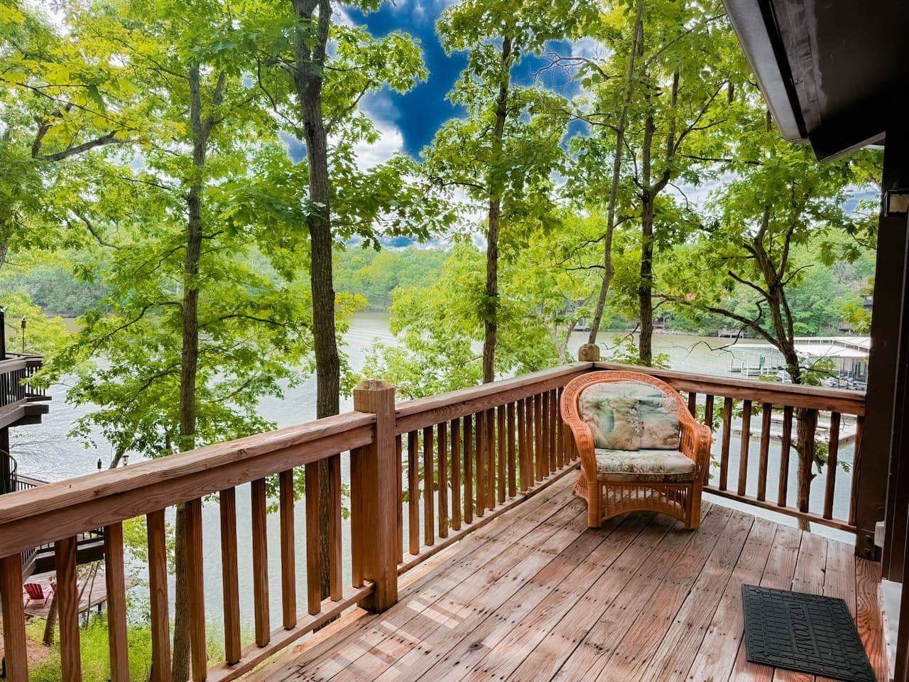 Unwind on your private deck and soak in the breathtaking lakefront views, an ideal spot for morning coffee or evening relaxation.