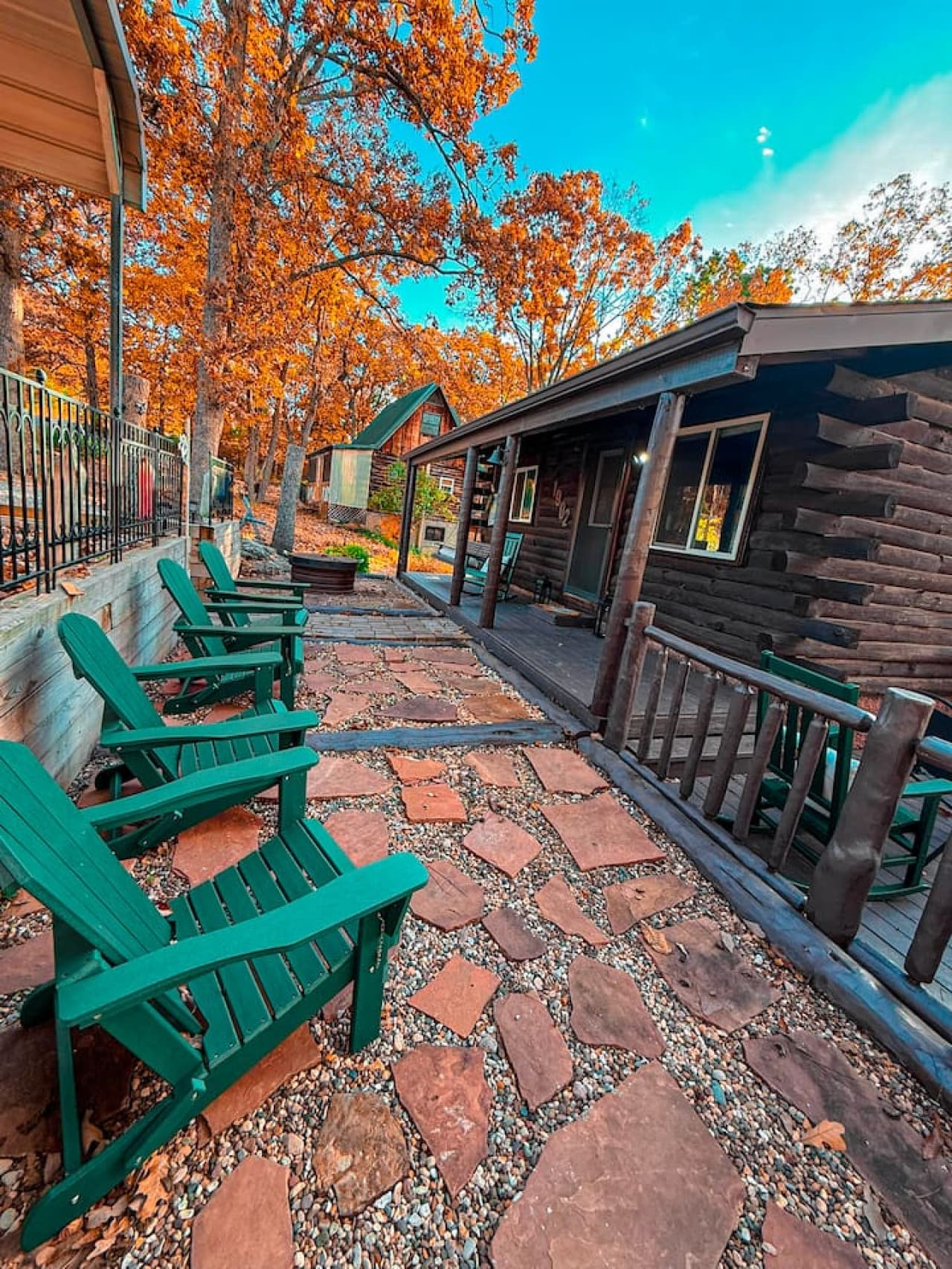 Enjoy morning coffee or evening chats fireside.