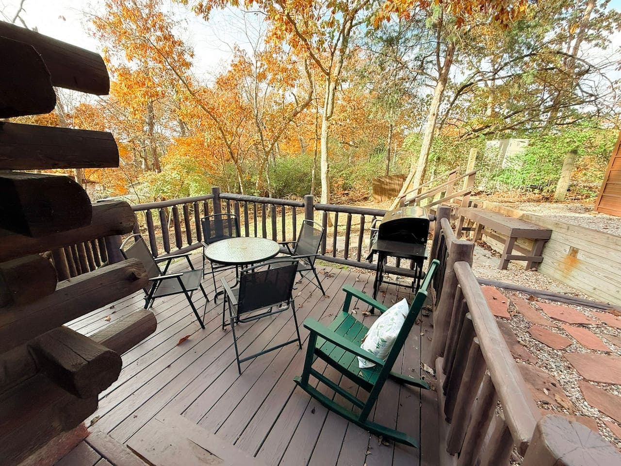 Dine or unwind surrounded by trees.