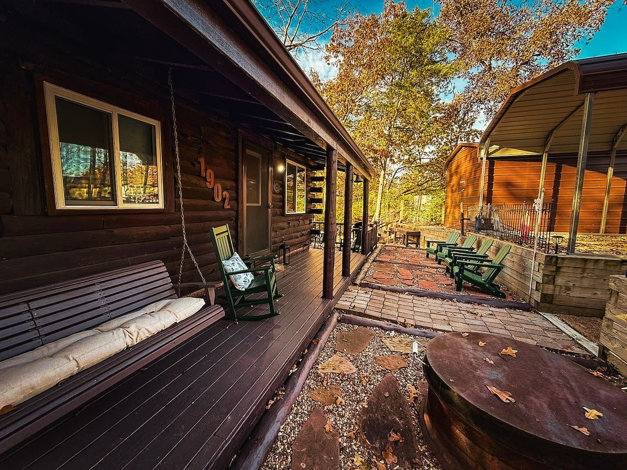 Relax and take in the peaceful woods.