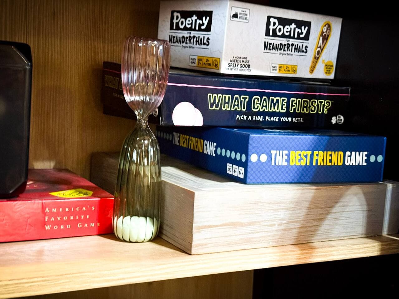Cozy bookshelf with poetry and literary classics for a relaxing read.