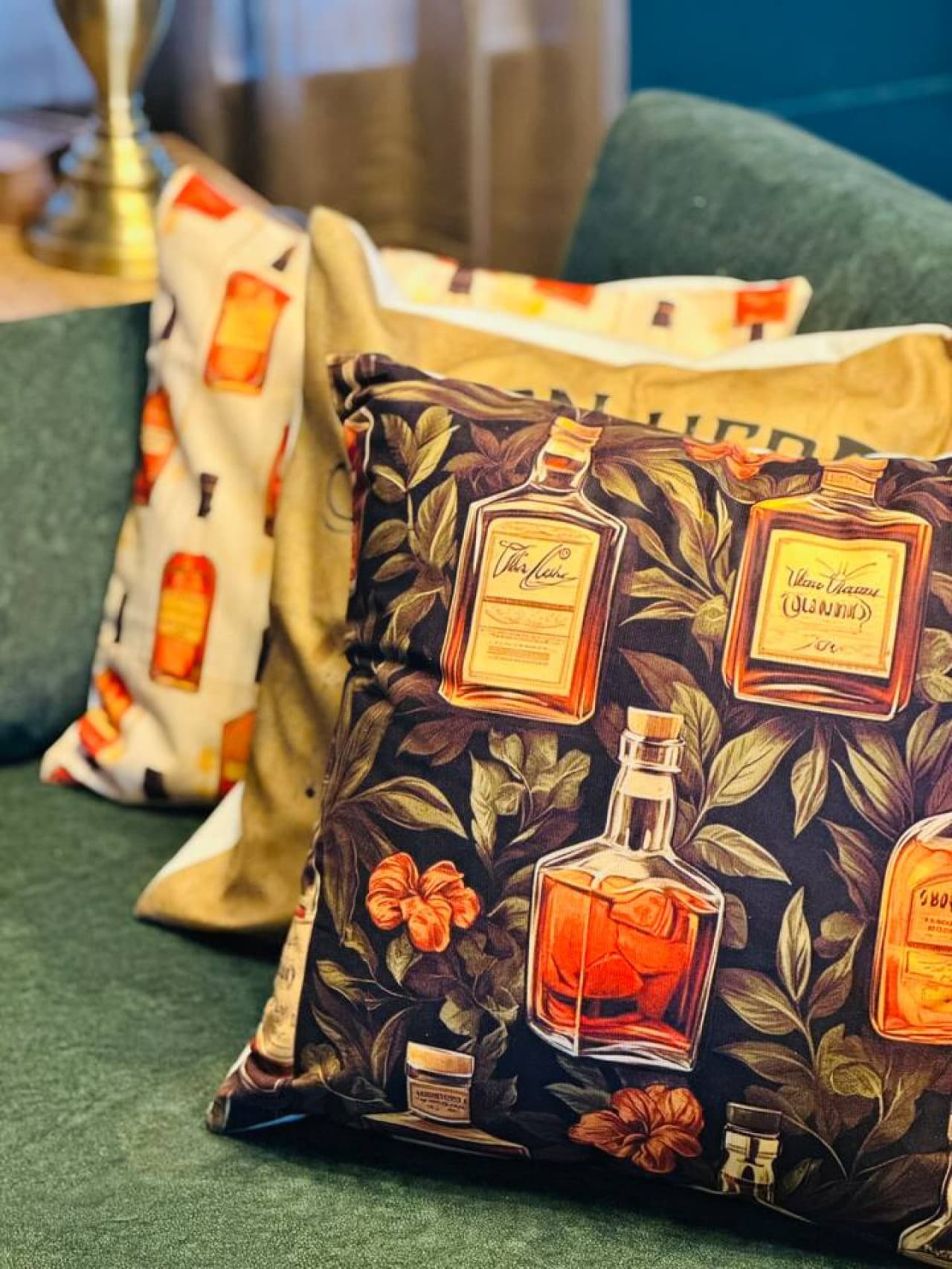 Bourbon vibes in every detail—these statement pillows are a nod to laid-back luxury with a kick of western flair.