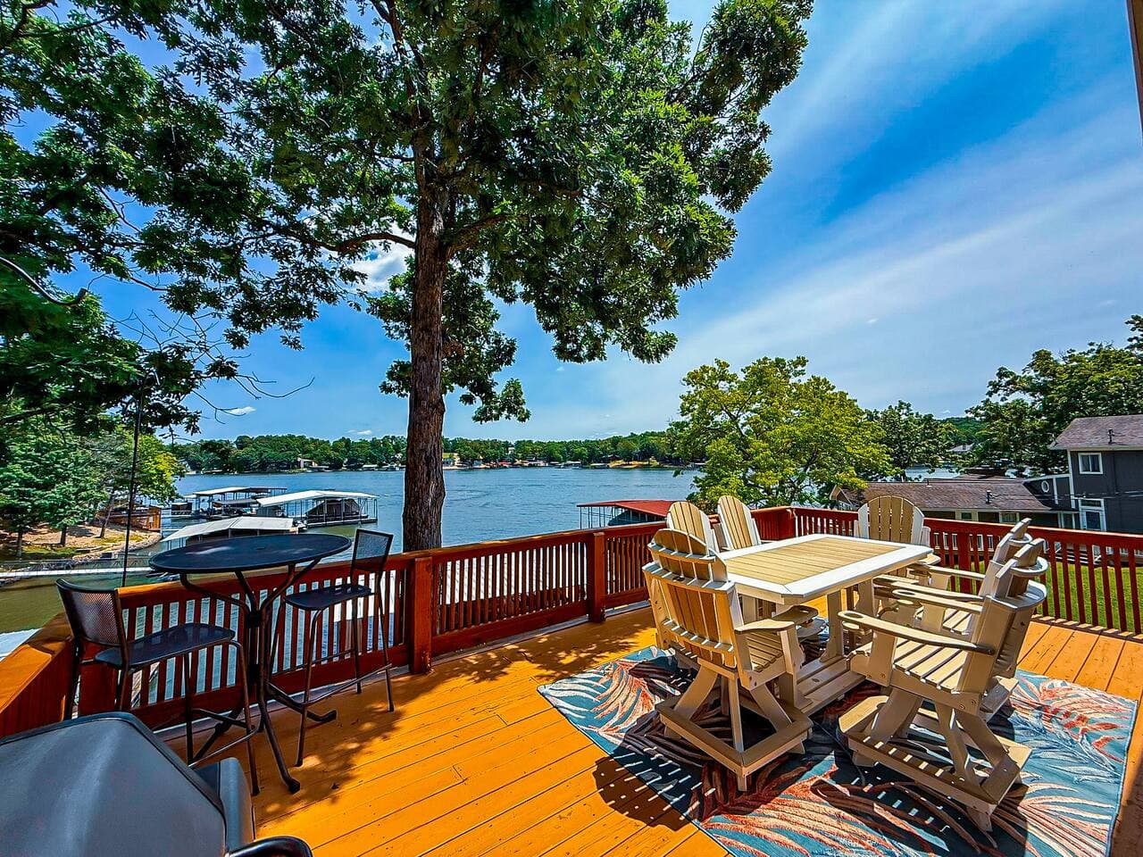Wake up to a stunning lake view and unwind in a cozy upper sundeck. A perfect retreat for relaxation while enjoying sunsets and peaceful surroundings.