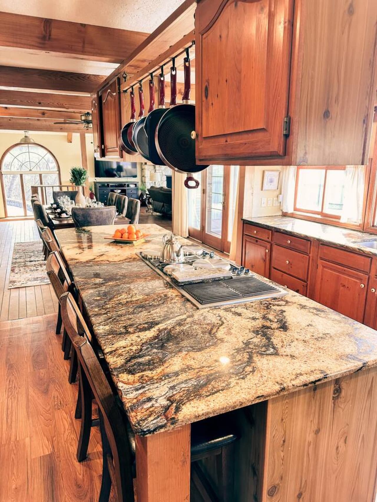 Cook with ease in this beautifully designed kitchen featuring ample counter space and modern appliances.