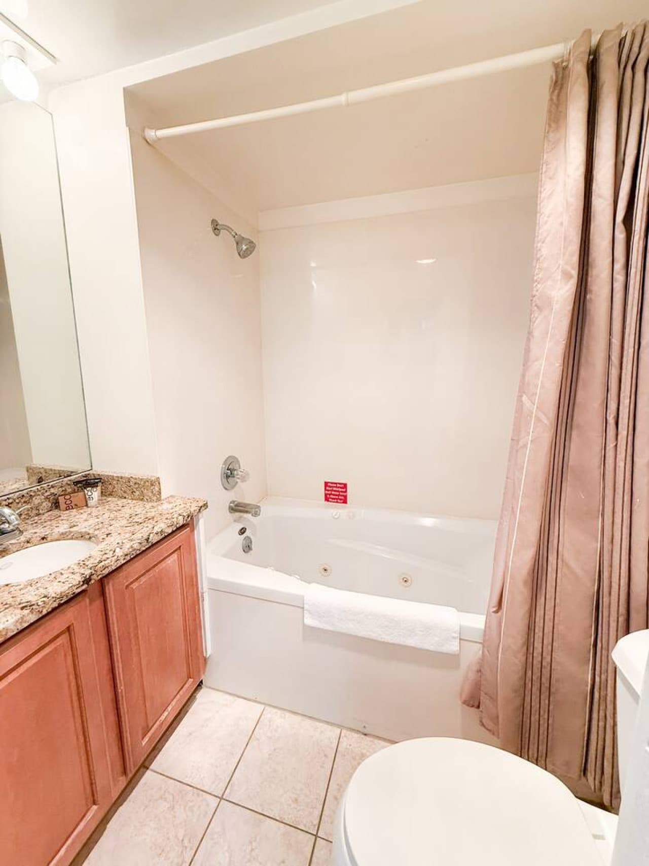 Well-appointed bathrooms offering convenience and comfort during your stay at  Whispering Pines