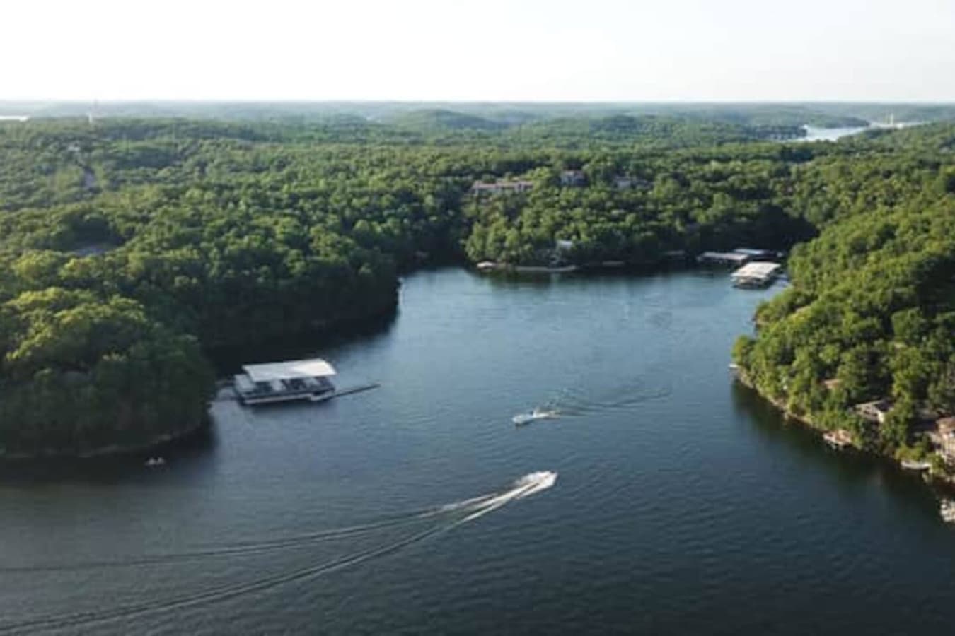 Your treetop escape awaits! This aerial view captures the essence of Treetop Village's peaceful retreat.