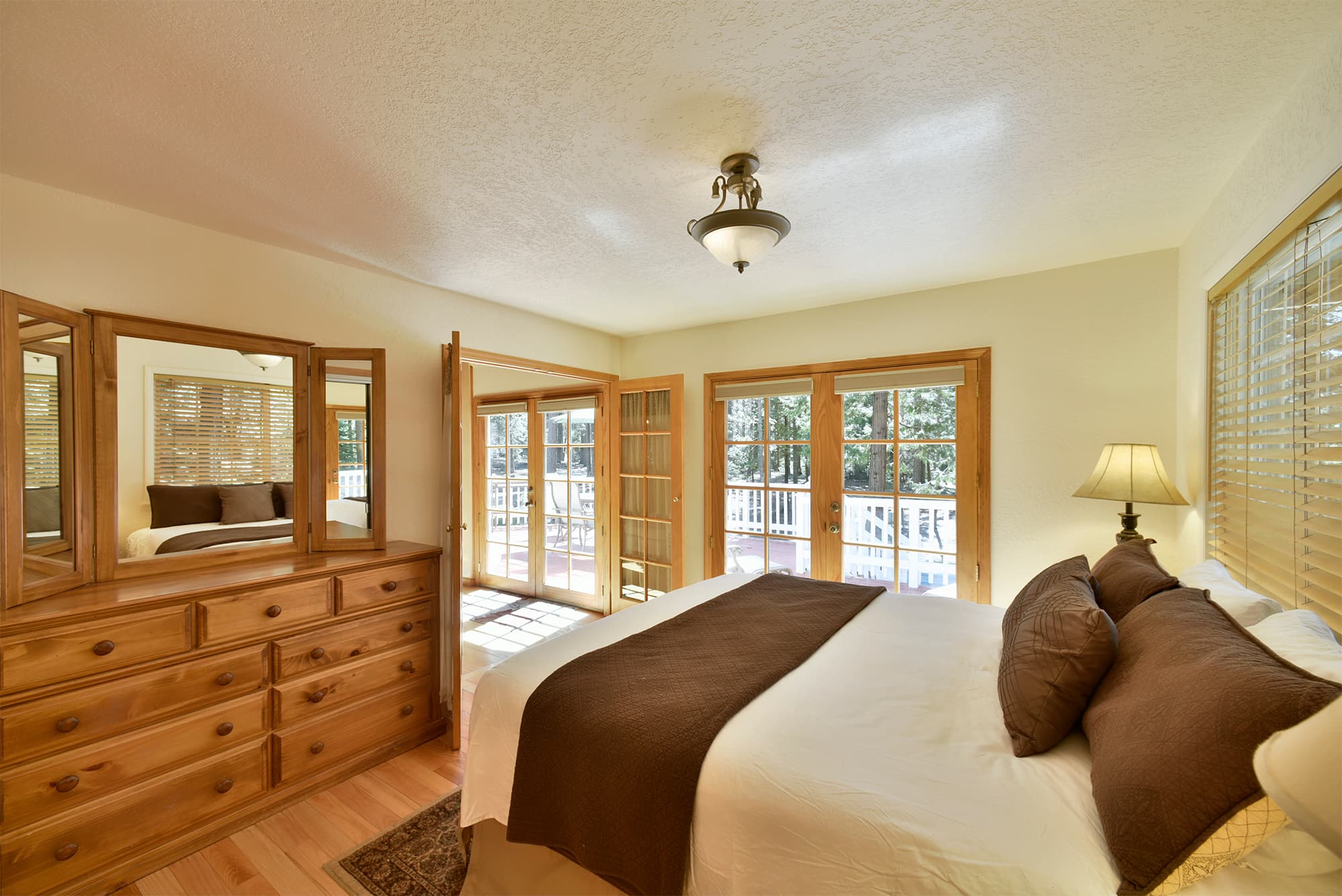Access to the deck and hot tub.