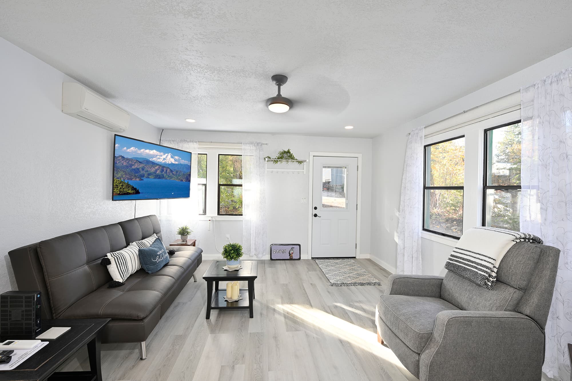Living room with futon couch