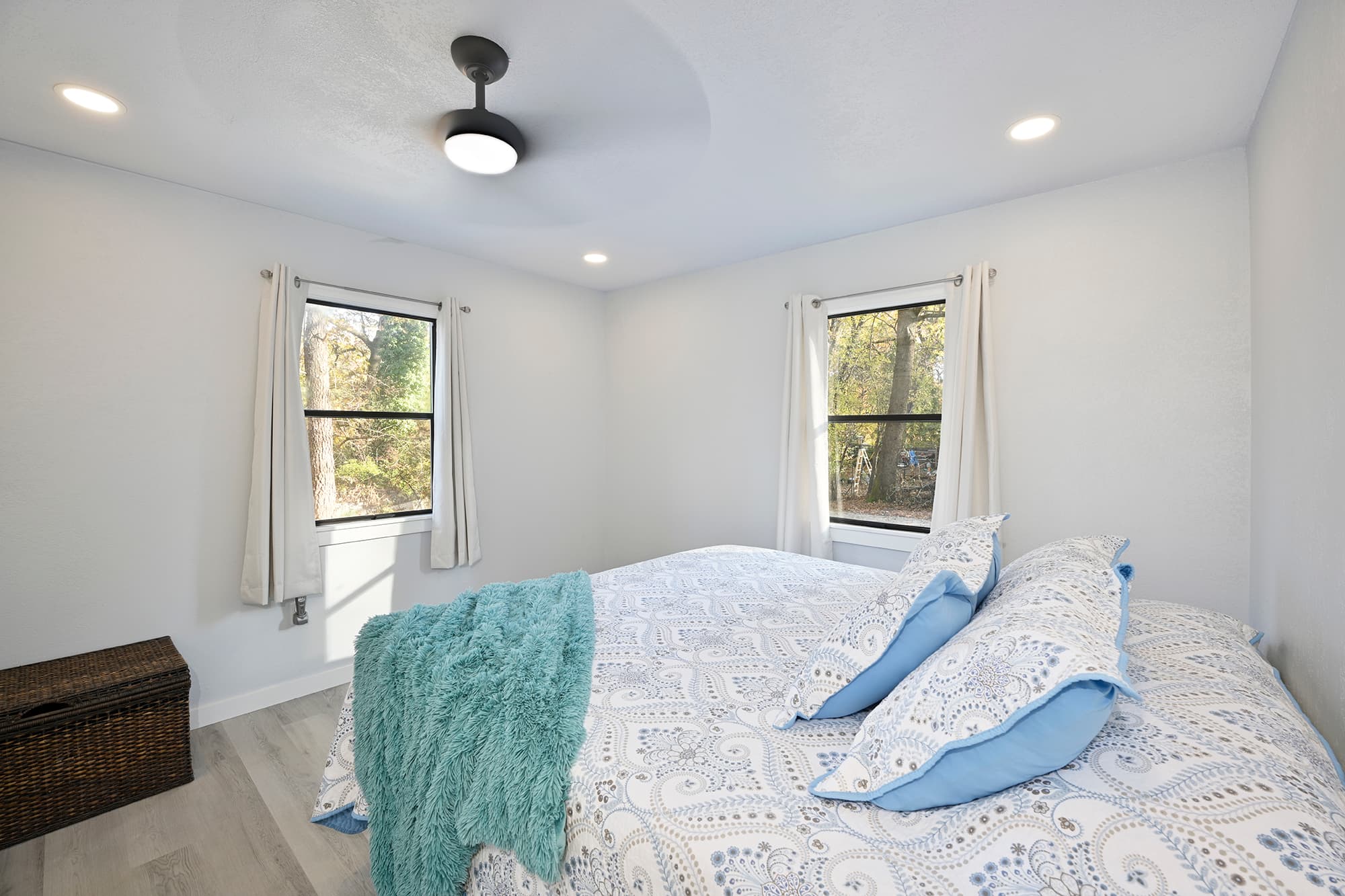Back room with adjustable King bed