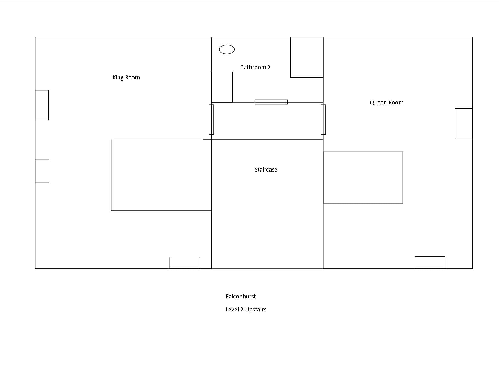 Upstairs floor plan