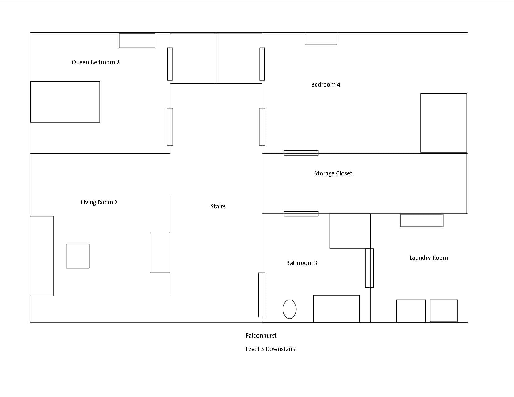 Downstairs floor plan