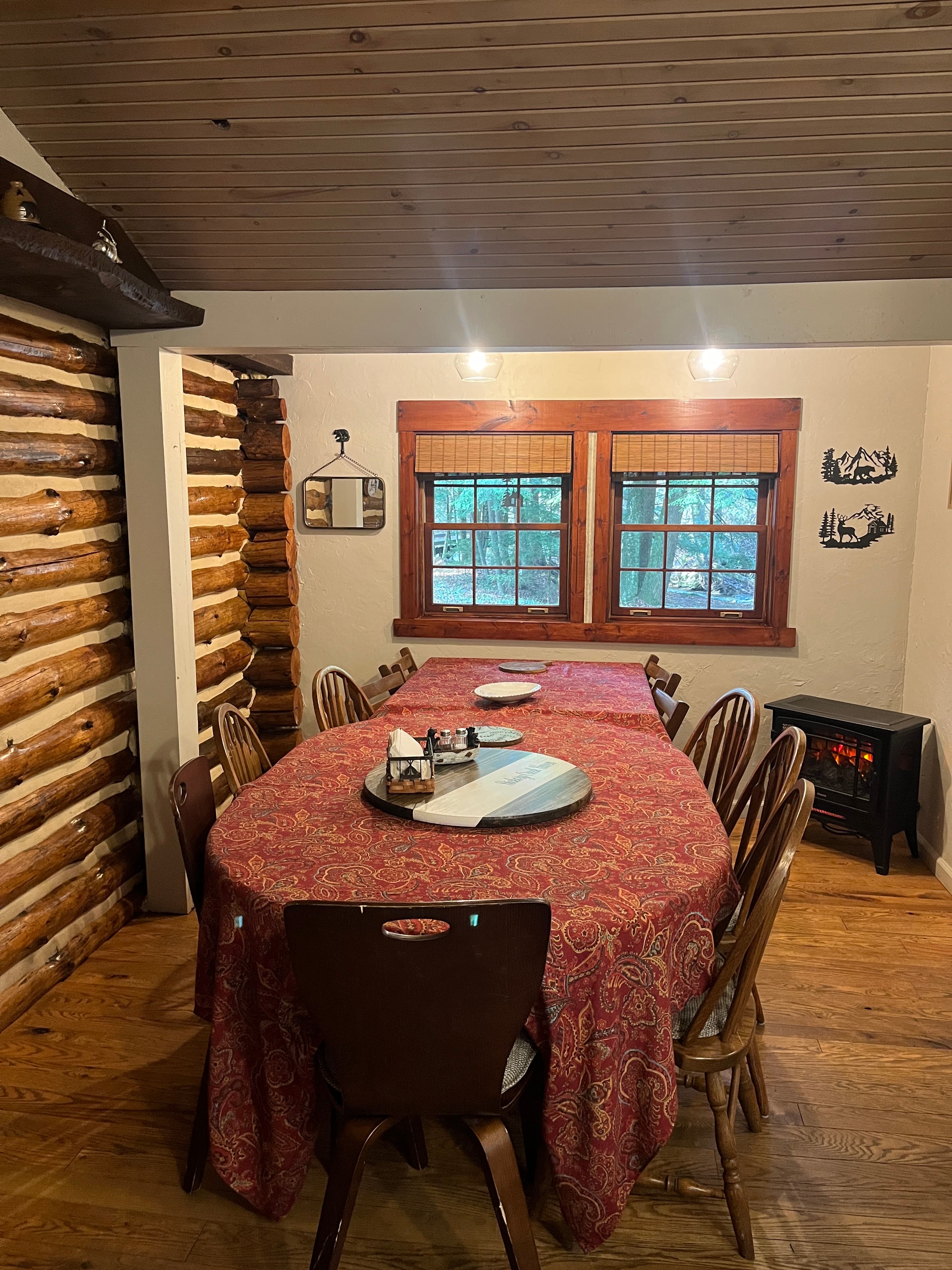 Two tables for larger groups can be combined 