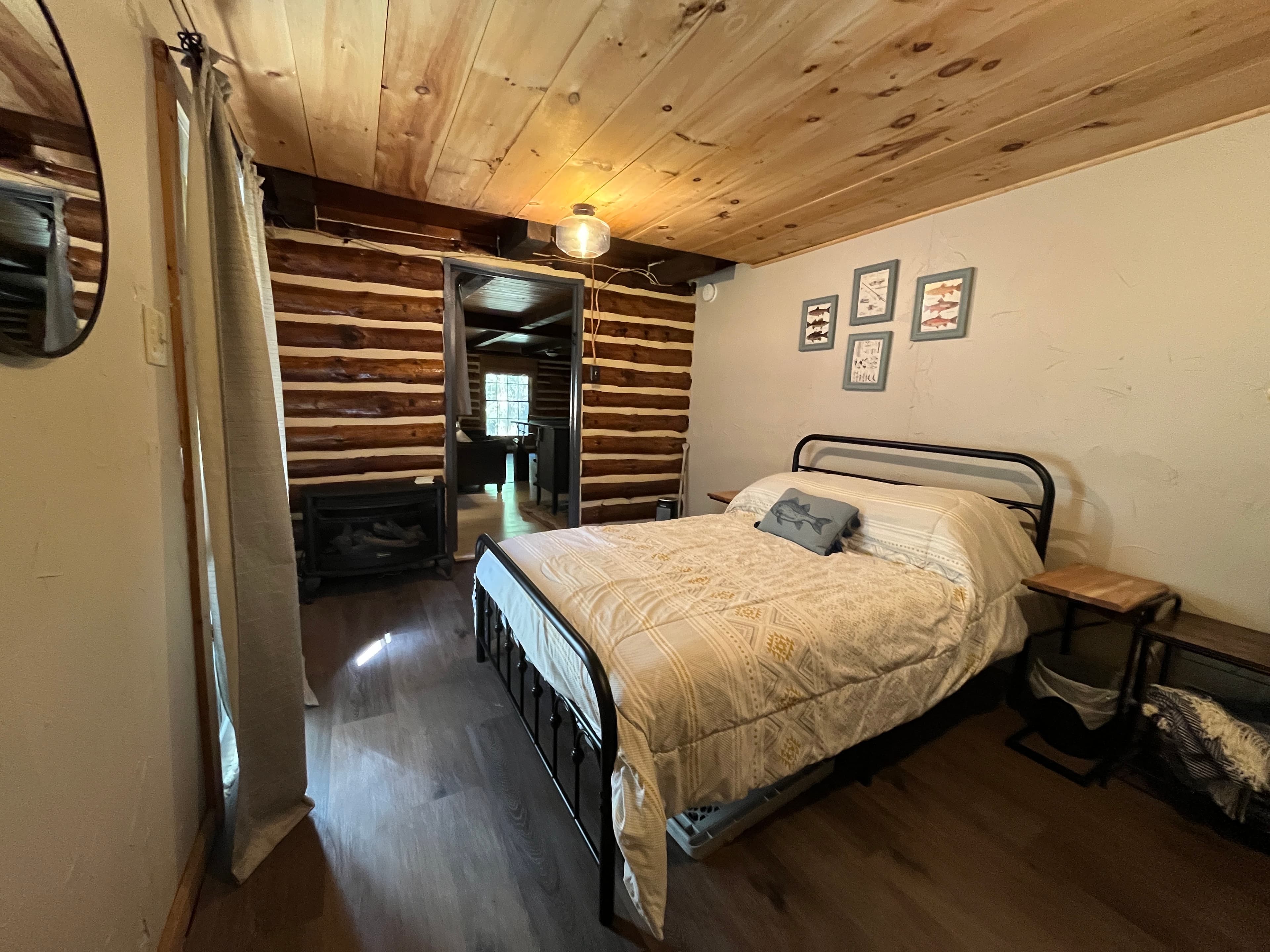 Downstairs bedroom full-sized bed and twin bed 