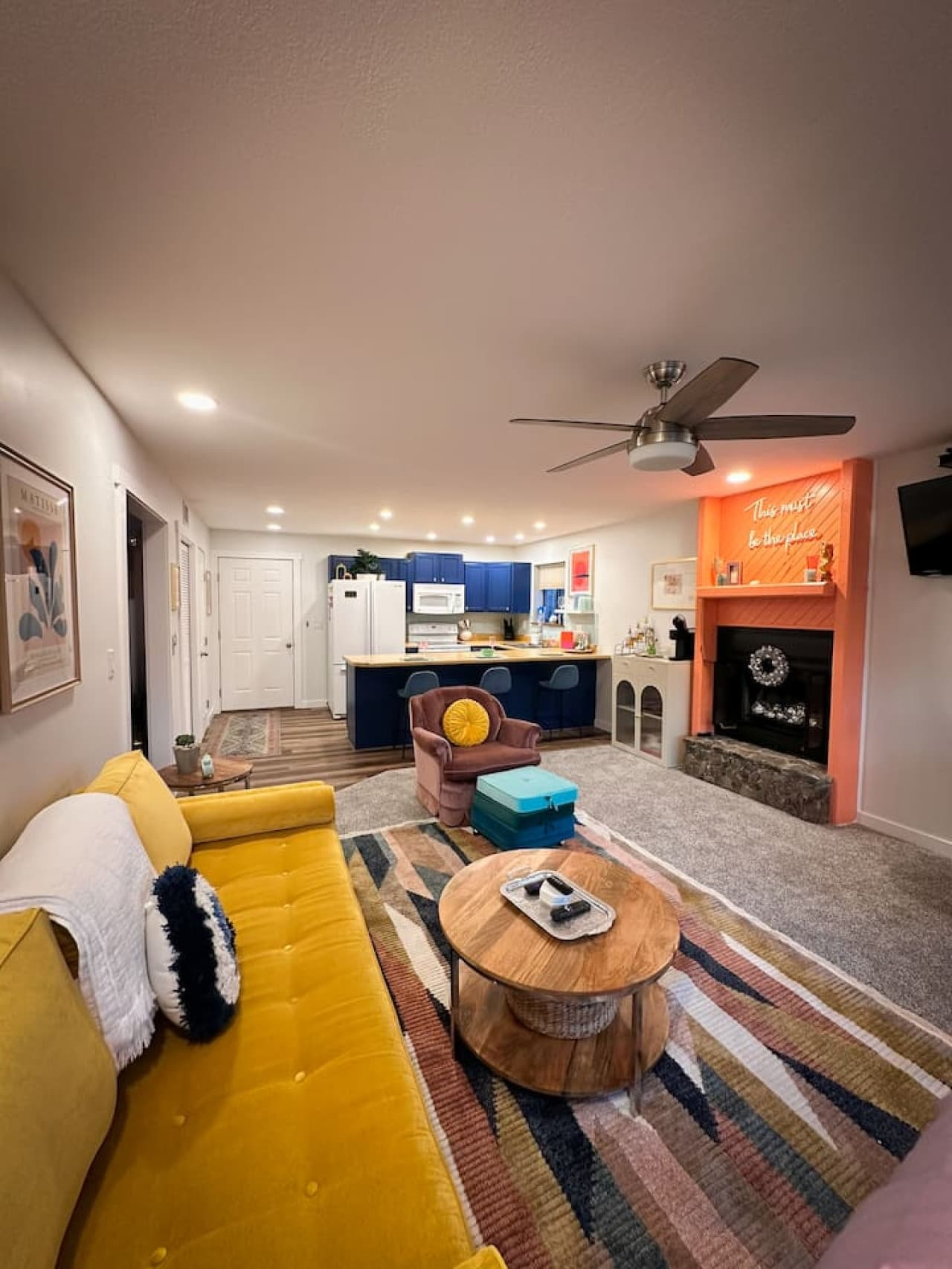 Enjoy cozy evenings with friends and family in this beautifully curated and welcoming space.