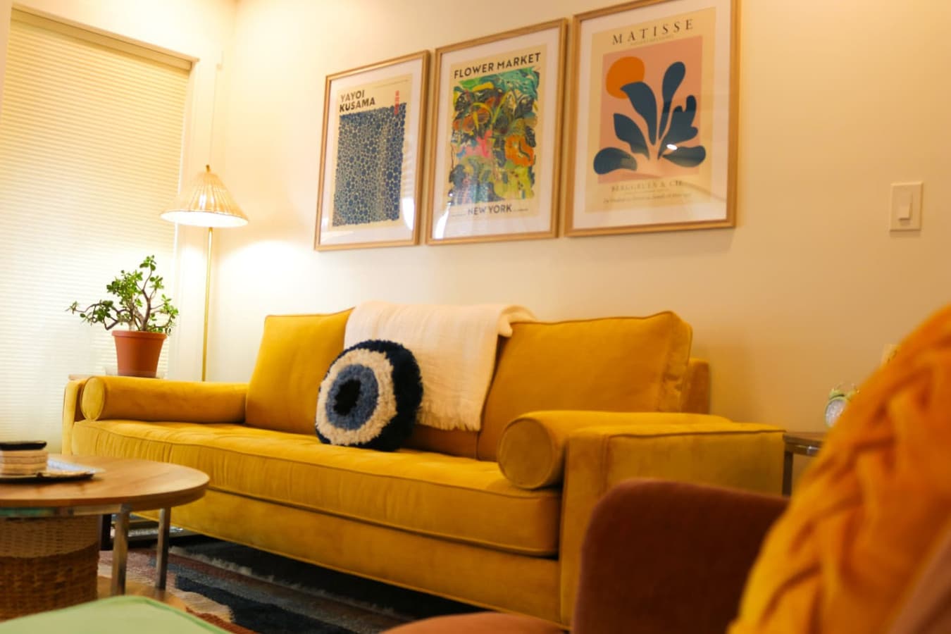 A different angle showcasing the comfortable seating area, perfect for conversations or a good book.